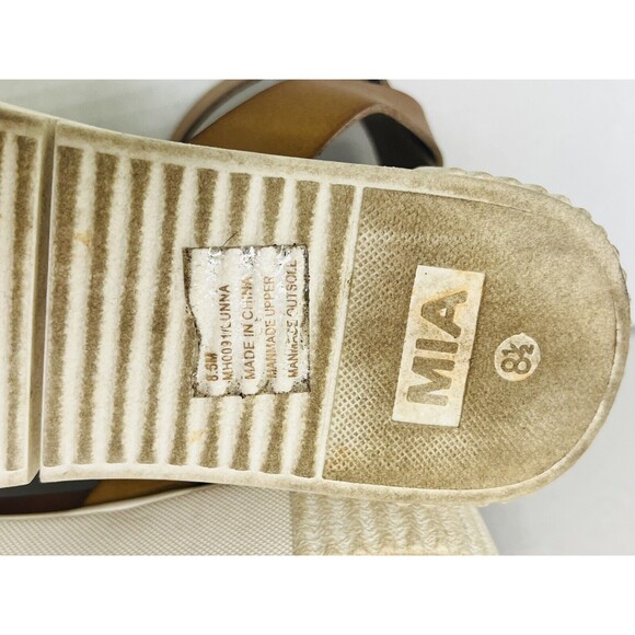 Mia Lunna Sandals Brown Leather Strap Women's Size 8.5 MH0091 - Picture 6 of 7